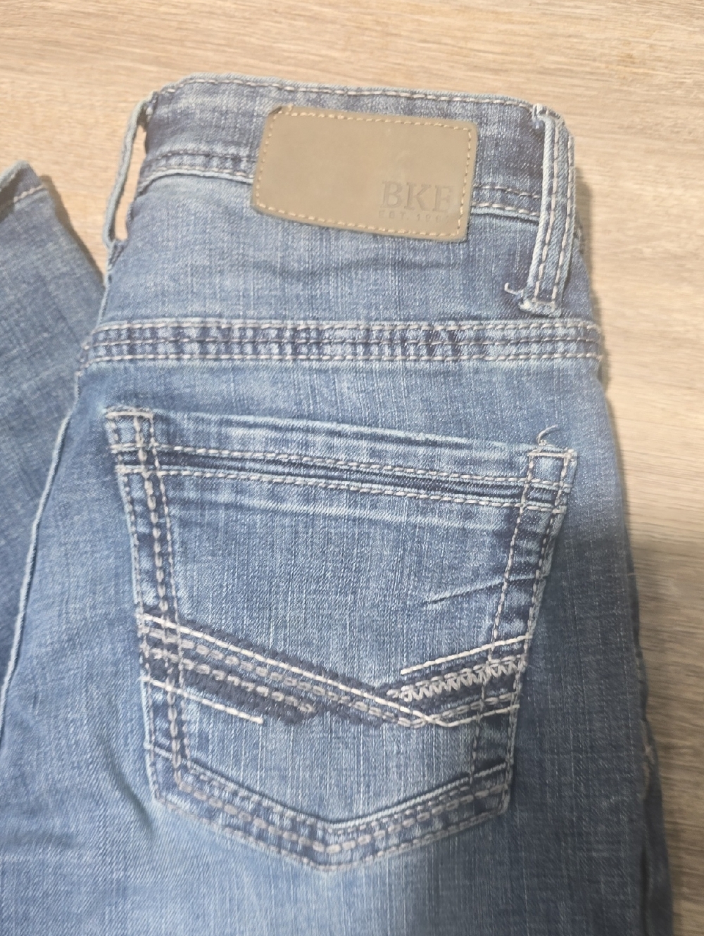 BKE Mens AIDEN Blue Flare Jeans 28X34 - Picture 6 of 8